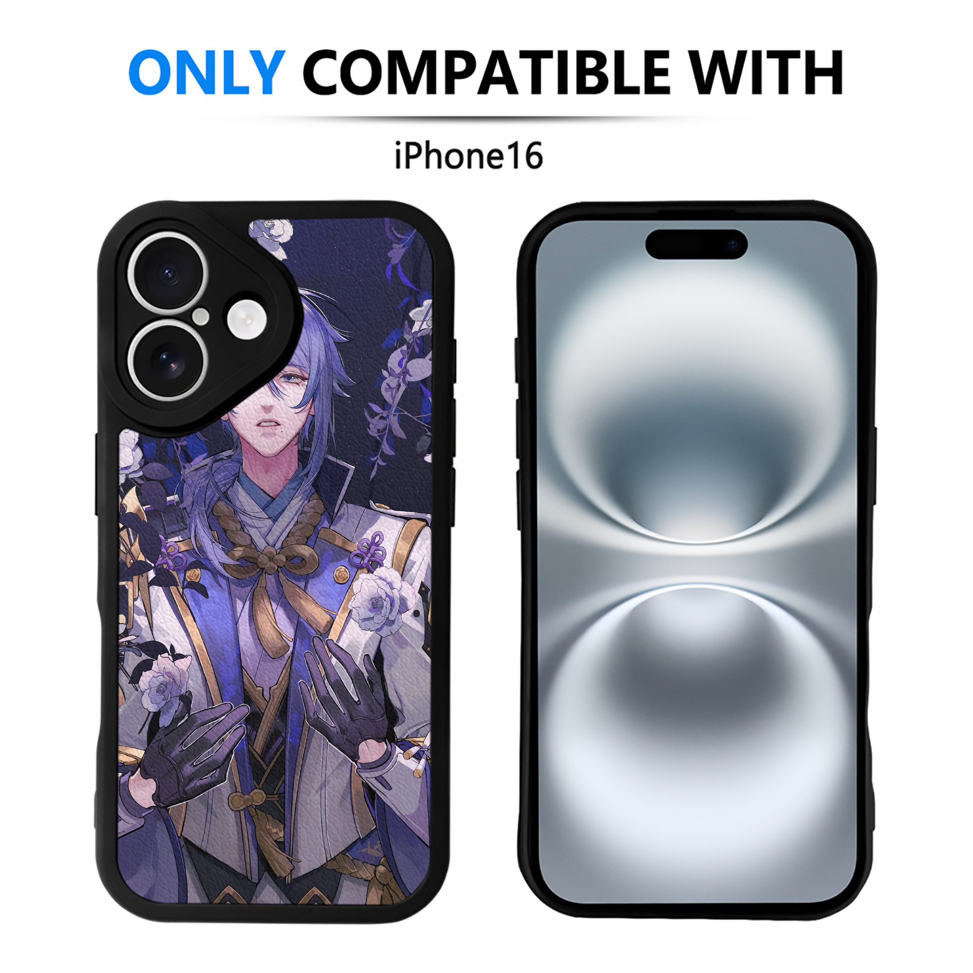 げんし神 genshin 【iPhone 16シリーズ対応】シリコンスマホケース（レザー調） 材質：シリコン
